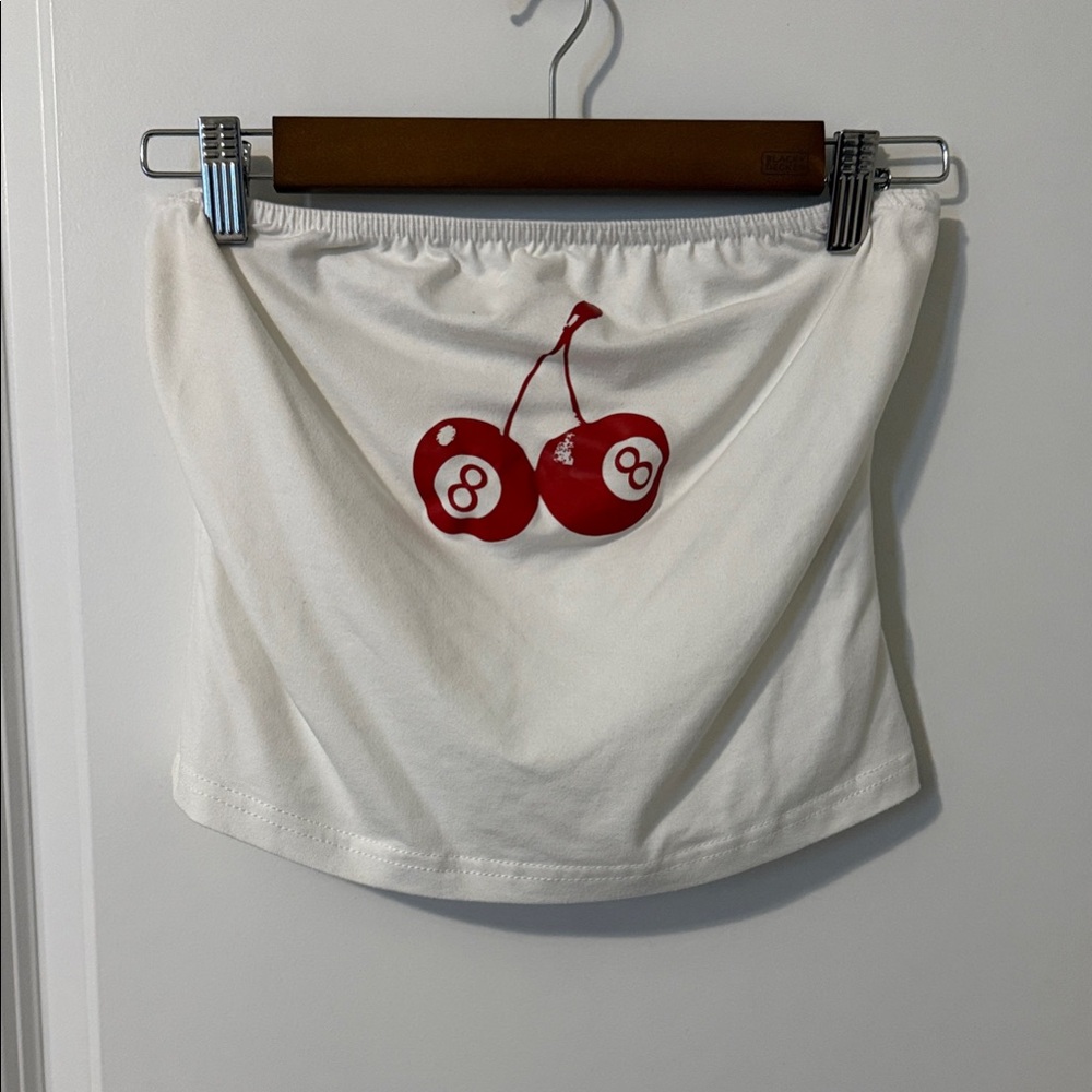 Women’s White Cherry Print Skirt